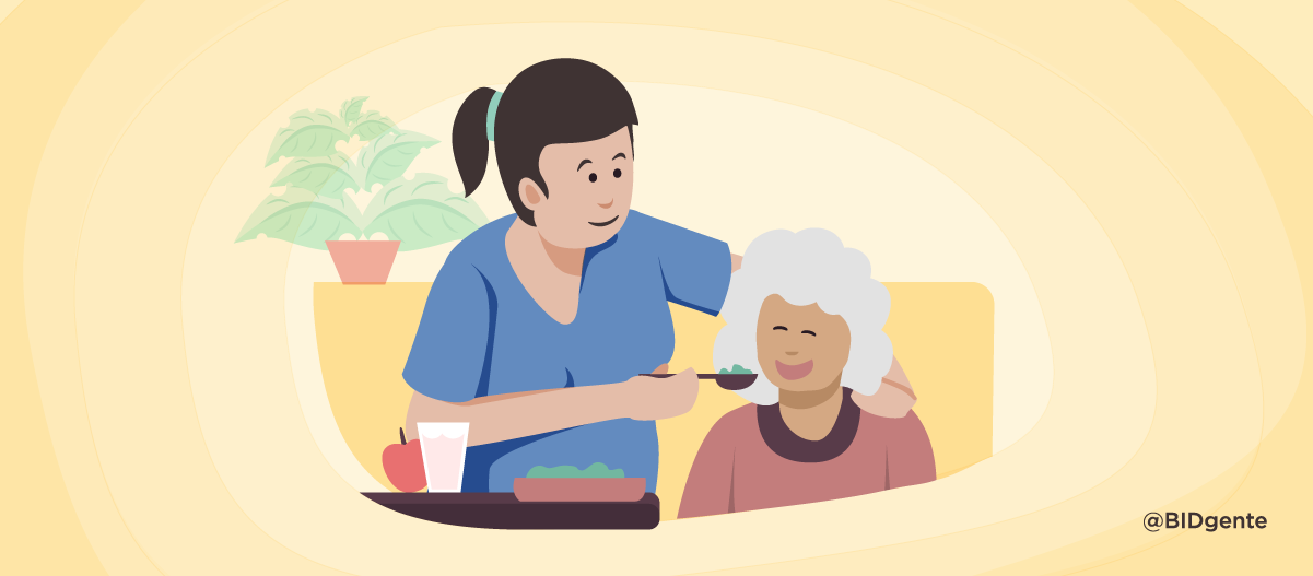 Mujeres que cuidan y trabajan doble