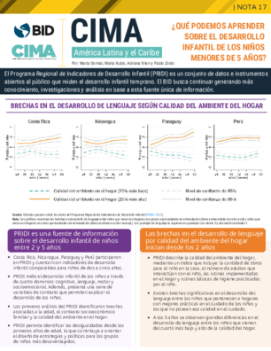 Nota CIMA #17: ¿Qué podemos aprender sobre el desarrollo infantil de los niños menores de 5 años?