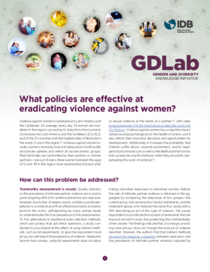 What Policies are Effective at Eradicating Violence Against Women?