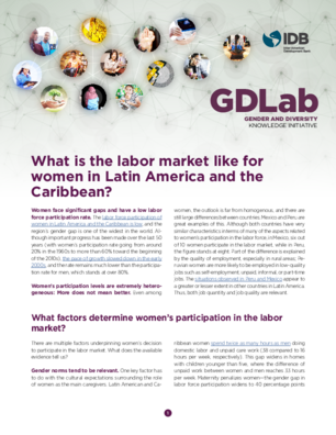 What is The Labor Market like for Women in Latin America and the Caribbean?