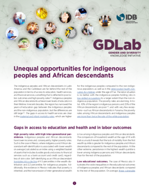 Unequal Opportunities for Indigenous Peoples and African Descendants