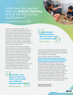 What Have We Learned from the Hybrid Delivery of ECD Services During the Pandemic?