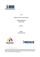 Memorias Taller Modelos de Atención a la Primera Infancia: Lecciones de Política para la Región Andina