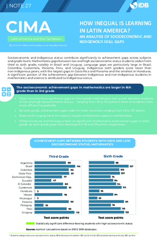 CIMA Brief #27: How Inequal is Learning in Latin America?: An Analysis of Socioeconomic and Indigenous Skill Gaps