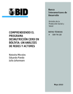 Comprendiendo el programa desnutrición cero en Bolivia: Un análisis de redes y actores