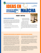 Ideas en Marcha: Iqualdad de Género en el desarrollo: Mujer y Justicia