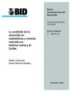 La condición de la educación en matemáticas y ciencias naturales en América Latina y el Caribe
