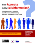 How Accurate is Our Misinformation?: A Randomized Trial to Assess the Cost-Effectiveness of Administering Alternative Survey Modes to Youth at Risk: Dominican Republic Case Study