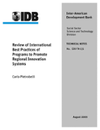 Review of International Best Practices of Programs to Promote Regional Innovation Systems