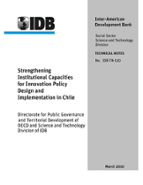 Strengthening Institutional Capacities for Innovation Policy Design and Implementation in Chile: Directorate for Public Governance and Territorial Development of OECD and Science and Technology Divisi