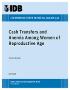 Cash Transfers and Anemia Among Women of Reproductive Age