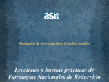 Lecciones y buenas prácticas de estrategias nacionales de reducción de pobreza