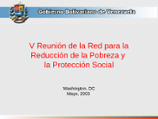 5a Reunión de la Red para la Reducción de la Pobreza y la Protección Social