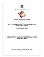 Vilmar Faría: Algunos materiales sobre su vida y obra
