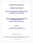 Análisis comparado de las relaciones laborales en la administración pública Latinoamericana: Argentina, Costa Rica, México y Perú: Informe resumido