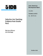 Selection into Teaching: Evidence from Enseña Perú