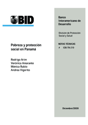 Pobreza y protección social en Panamá