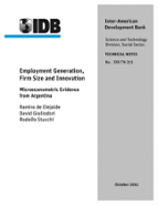 Employment Generation, Firm Size and Innovation: Microeconometric Evidence from Argentina