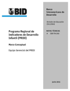 Programa Regional de Indicadores de Desarrollo Infantil (PRIDI): Marco Conceptual