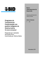 Programas de transferencias condicionadas con pueblos indígenas de América Latina: Un marco conceptual