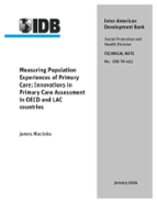 Measuring Population Experiences of Primary Care: Innovations in Primary Care Assessment in OECD and LAC countries