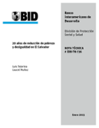 20 años de reducción de pobreza y desigualdad en El Salvador