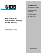 How to Select an Instrument for Assessing Student Learning