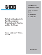 Mainstreaming Gender in Rural Development Projects in Latin America and the Caribbean