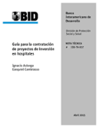 Guía para la contratación de proyectos de inversión en hospitales