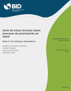 Serie de notas técnicas sobre procesos de priorización en salud: Nota 2: Un enfoque sistémico