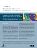 Gender in Maternal and Reproductive Health: Synopsis